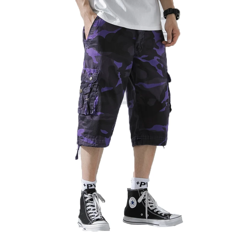 

Camo Cargo Shorts Men New Mens Casual Shorts Loose Cotton Work Shorts Man Military Short Pants Male Beachshorts Bermuda 40