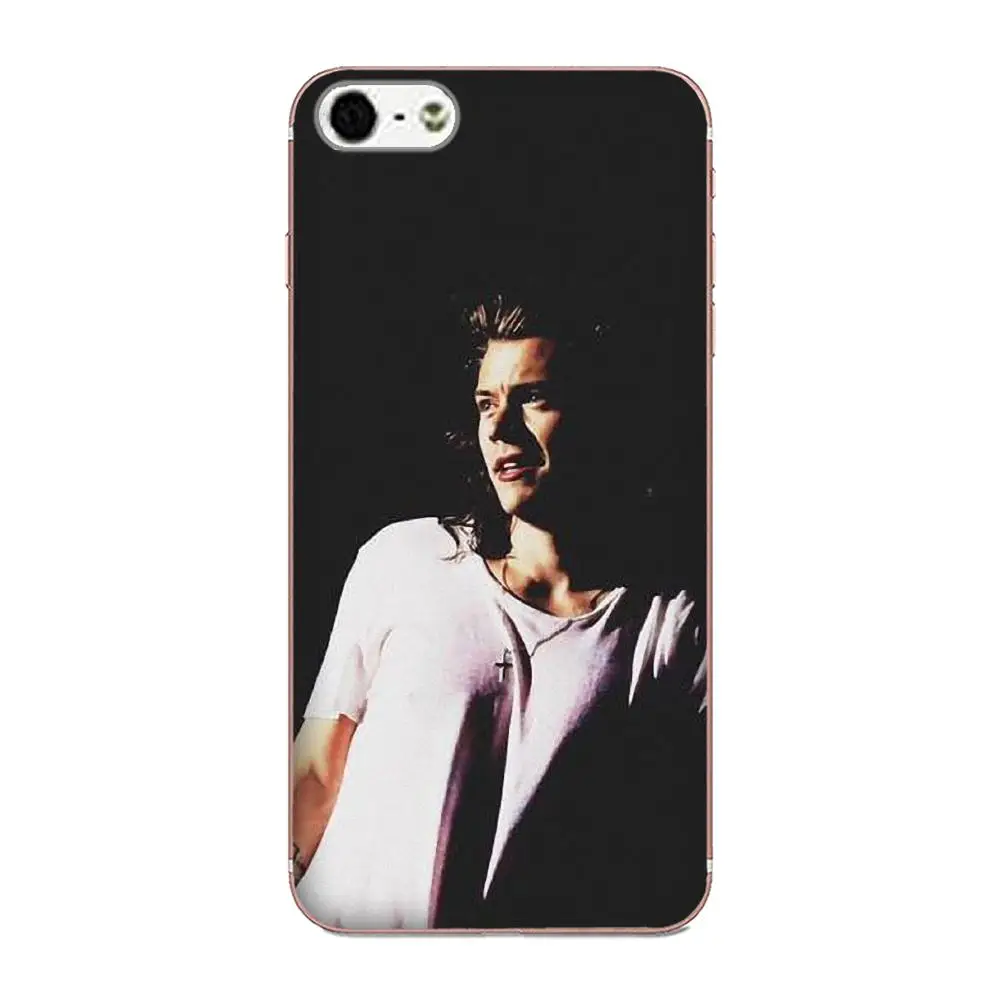 Мягкий с рисунком из ТПУ Capa One Direction Harry Styles для Apple iPhone X XS Max XR 4 4S 5 5C 5S SE 6 6S 7 8