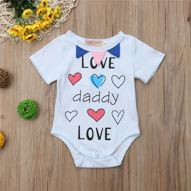 Комбинезон с коротким рукавом Love Mummy Daddy летняя одежда для мальчиков и девочек