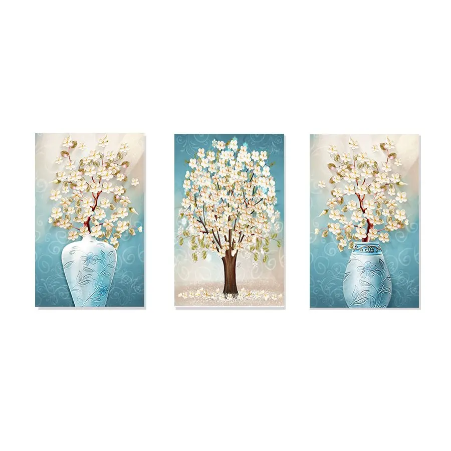 The Big White Flowers In Vase HD Print Canvas Paintings Wall Artwork Prints Picture Home Decor for Living Room | Дом и сад