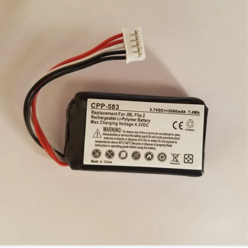 3 шт./лот TTVXO 2000 мАч аккумулятор AEC653055-2P для JBL Flip 2 Bluetooth громкоговорителя |