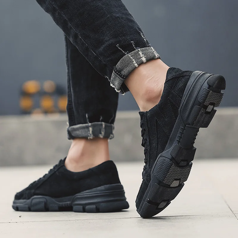 ZSAUAN 38-46 Drop Shipping Stylish Luxury Shoes Men European Korea Men Casual Leather Shoes Crash Proof Young Men Shoes