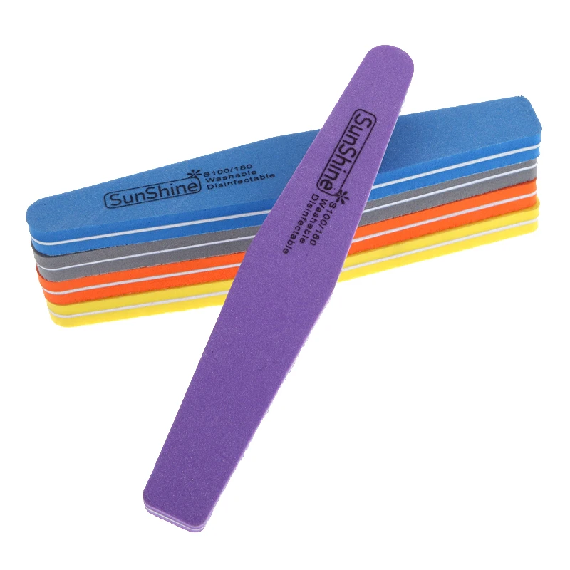 Моющаяся двухсторонняя губка для ногтей Monja полировальный полировщик случайного