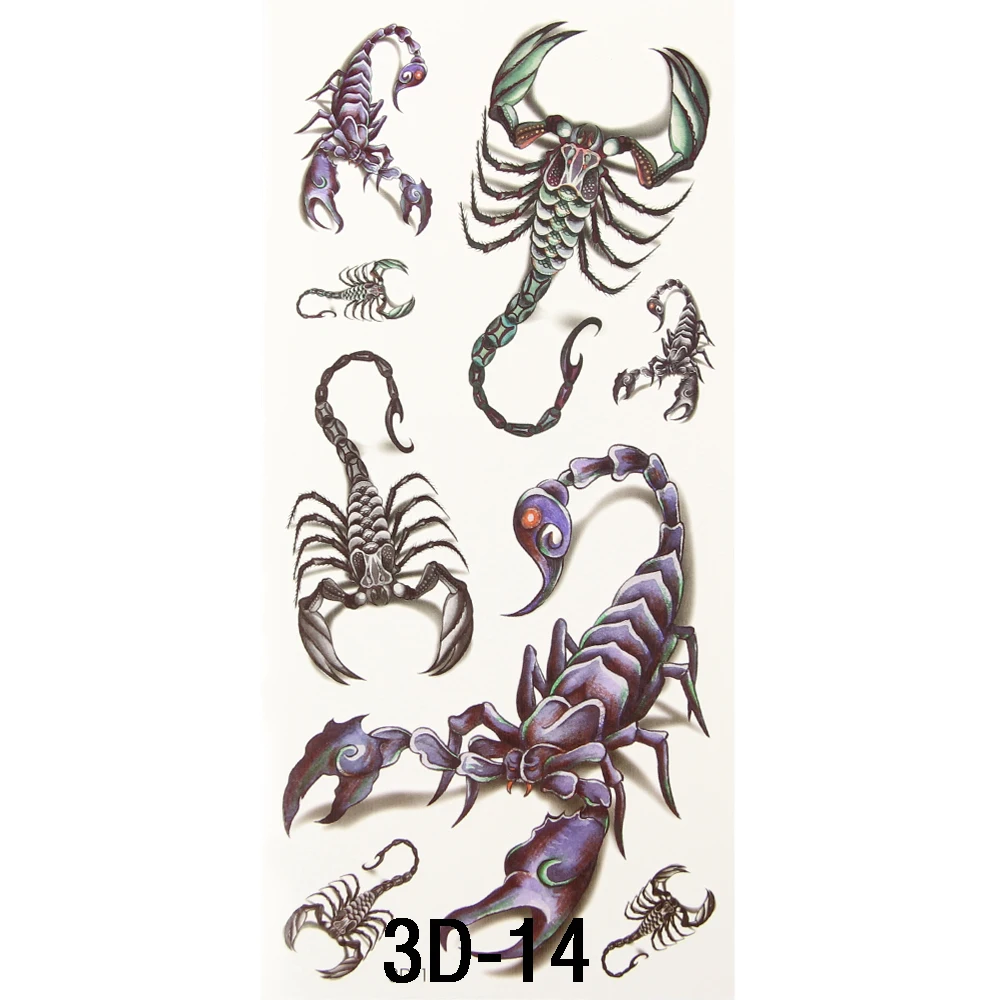 6 шт. специальные 3D водонепроницаемые наклейки для тела Временные татуировки