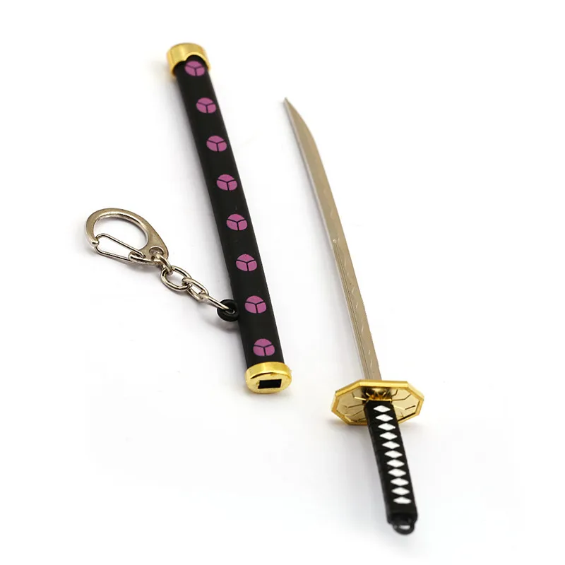 Цельнокроеный брелок Roronoa Zoro Sword, металлический брелок для ключей, кольцо для мужчин, автомобиля, женщин, сумка, ювелирное изделие, держатель ножны, катана