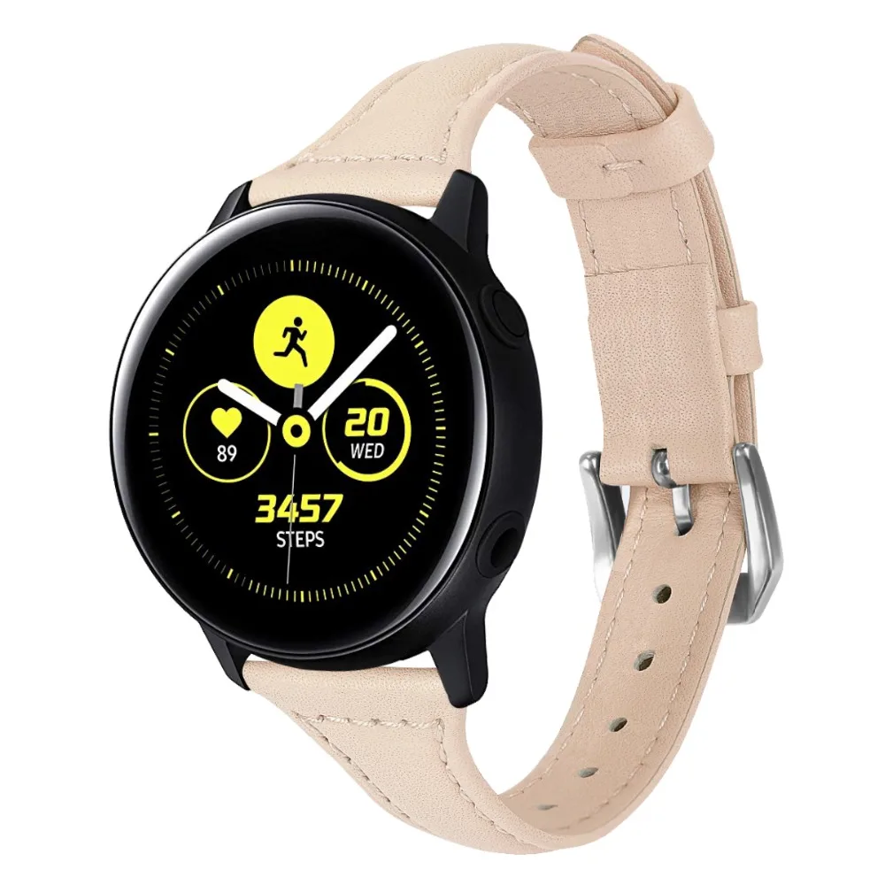 Женские Элегантные часы из натуральной кожи для samsung Galaxy Watch Active 42 мм Watch gear S2 классический ремень 20 мм ремешок для huawei