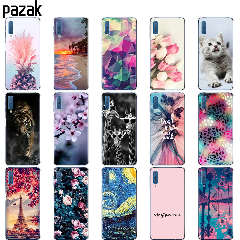Чехлы для Samsung Galaxy A7 2018 чехол coque силиконовый мягкий на заднюю панель телефона A750