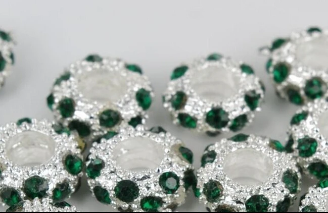 10 шт. Новые Креативные Модные Винтажные серебряные хоккейные кристаллы бусины