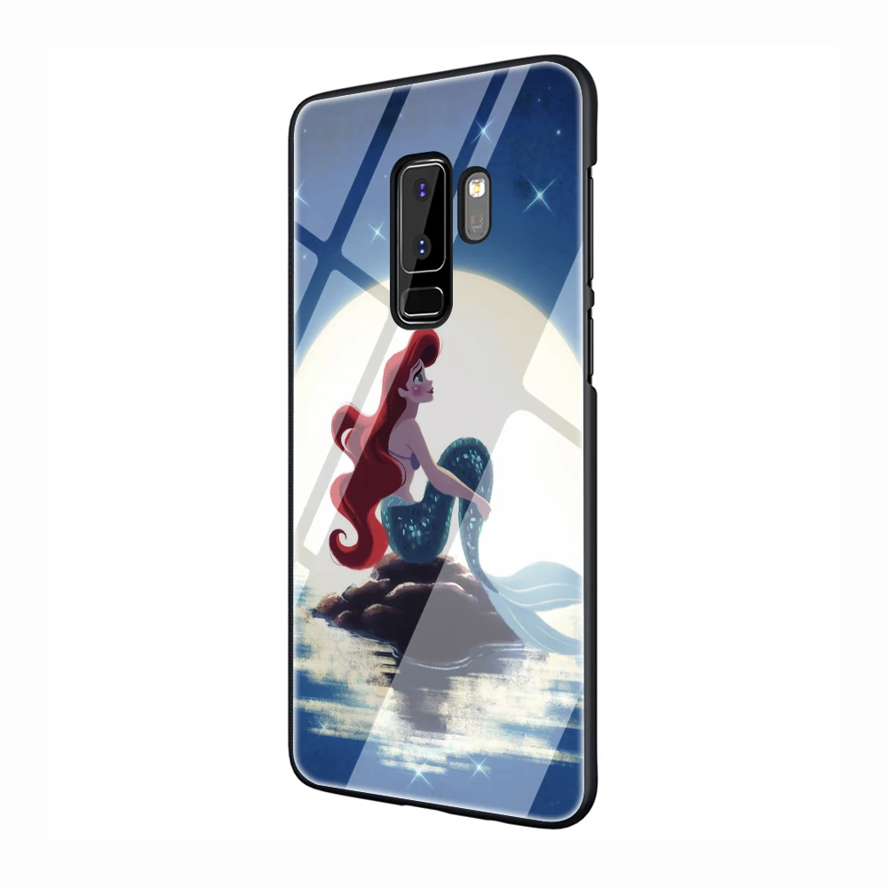 Cartoon Ariel little Mermaid popular Tempered Glass Phone Cover Case for Samsung Galaxy S7 edge S8 9 10 Note 8 9 10 Plus A10 20 30 40 50 60 70 - Цвет: G2