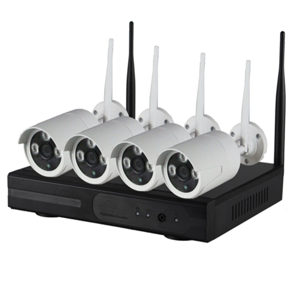 720 P CCTV 4CH Беспроводной Wi Fi NVR комплект 4 канала Регистраторы P2P ONVIF