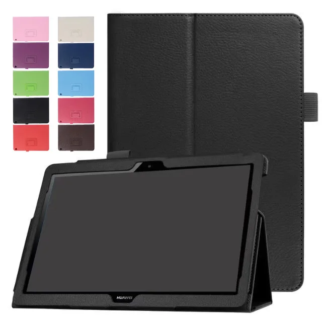 Цветной тонкий чехол в стиле Lichi для Huawei MediaPad M3 Lite 10 BAH-W09 BAH-AL00 1-дюймовый из