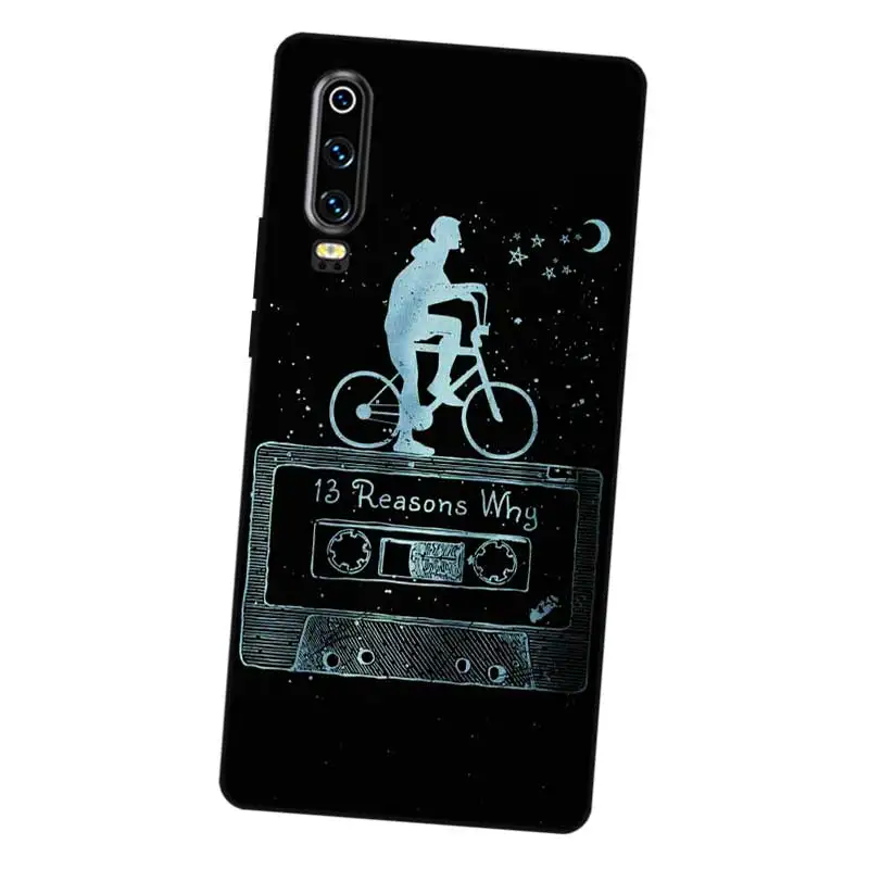 N241 13 причин почему Черный силиконовый чехол для Huawei P8 P9 P10 P20 P30 Lite Pro P Smart Plus 2017 2019 |