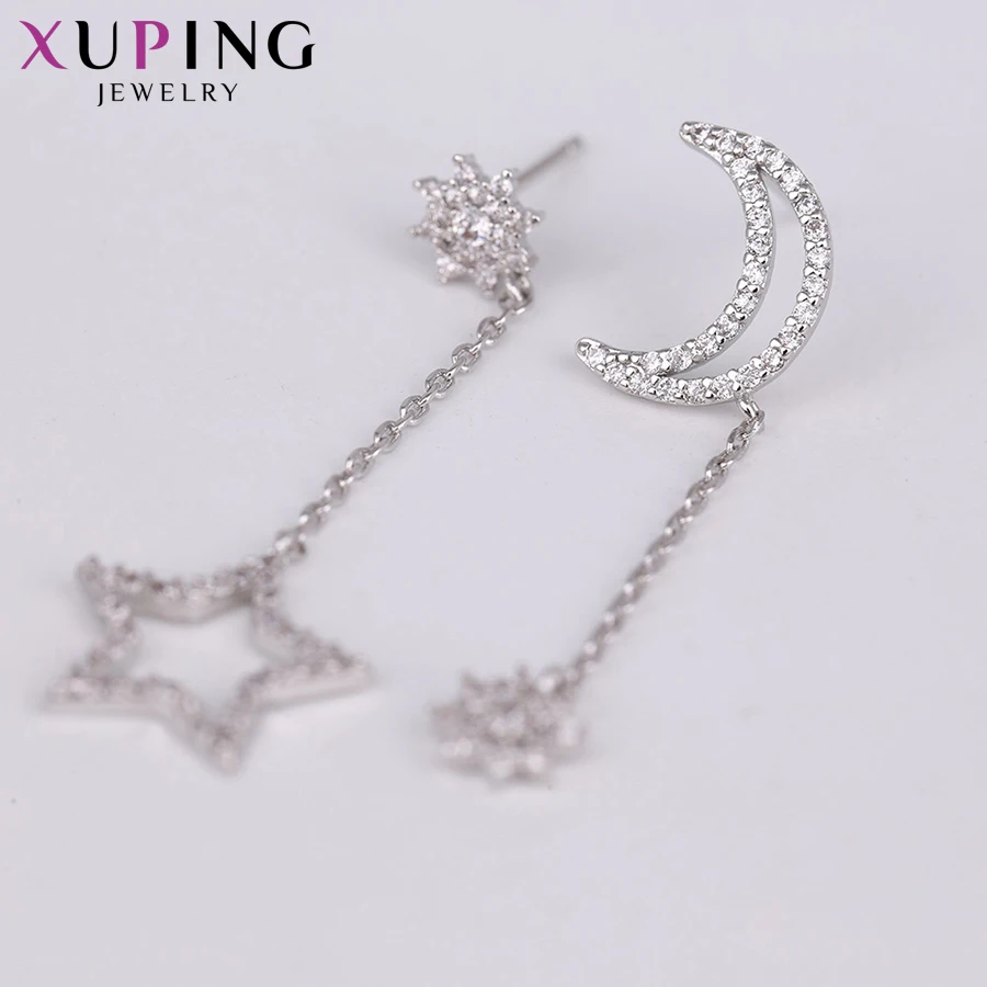 Xuping модные элегантные Асимметричные Луна и звезда серьги формы для женщин
