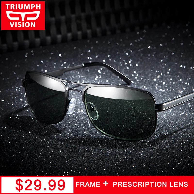 Солнцезащитные очки TRIUMPH VISION мужские прямоугольные диоптрийные для вождения Gafas