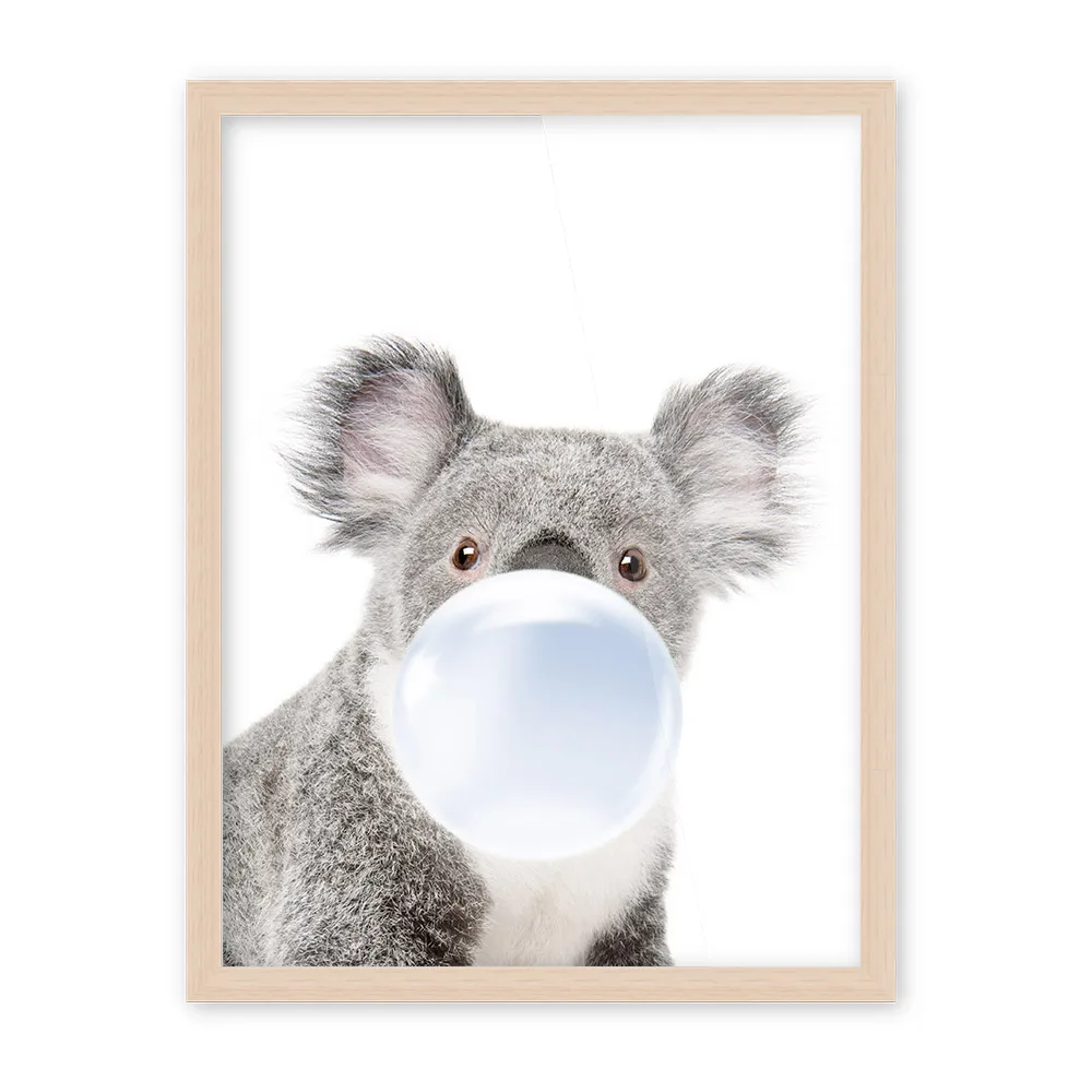 С принтом милых животных: пузыри &quotПанда&quot Жираф собака печать на холсте плакат