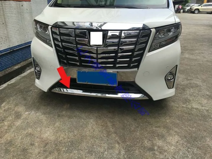 Накладка для переднего бампера Alphard ABS Chrome 2016-2018 Toyota роскошное издание |