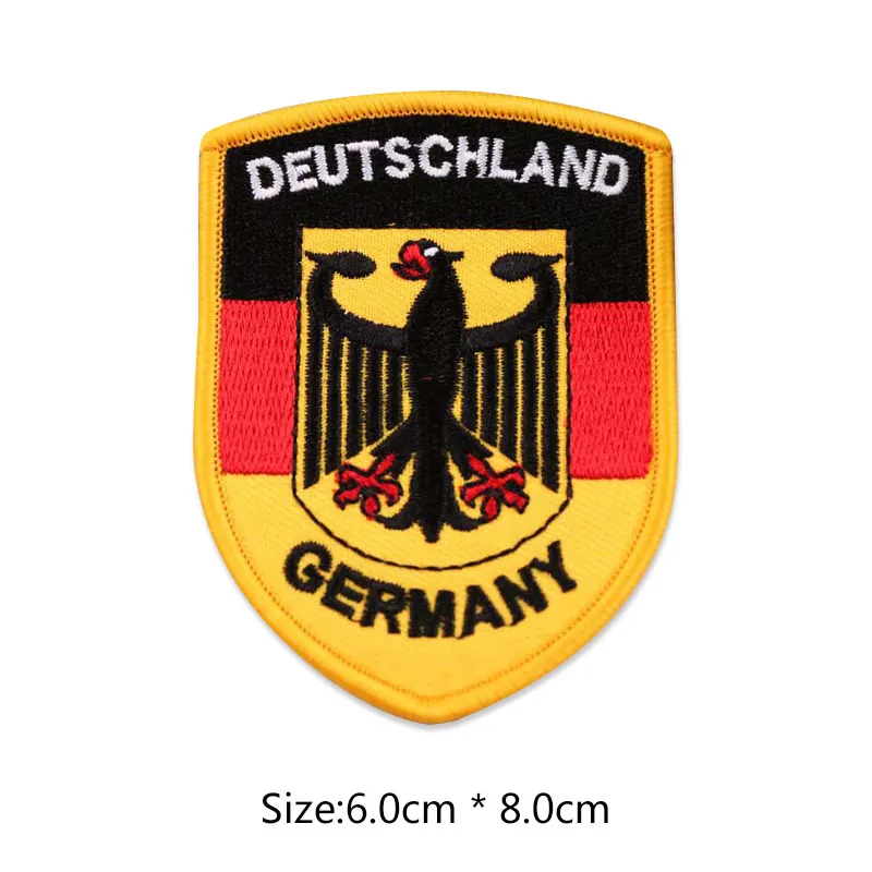 1 Deutschland Austria Frankfurt значки железные на вышитые патчи для одежды буквы Орел наклейки с флагами аппликации оптом - Цвет: 1