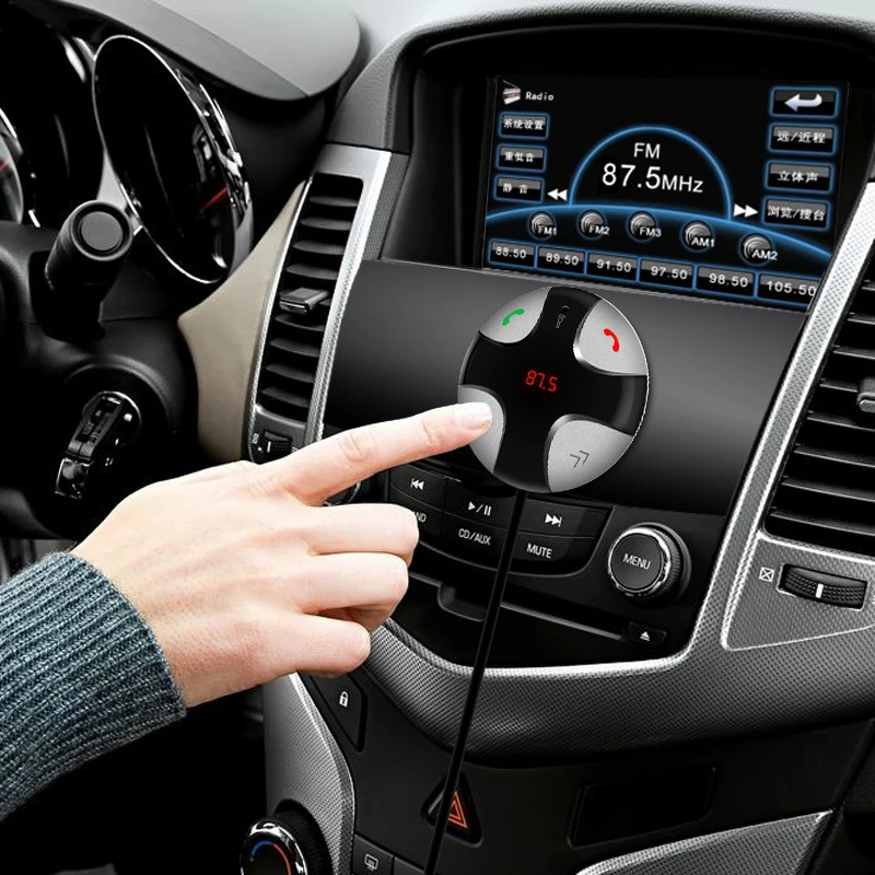 Громкой связи Bluetooth Car Kit Fm передатчик Mp3 плеер btc450 Магнитная Наклейка TF SD Слоты Для