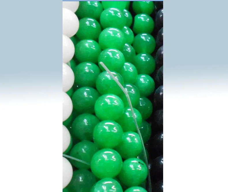_ Зеленый Натуральный малайский камень круглые бусины россыпью нитка 4 6 8 10 12 мм