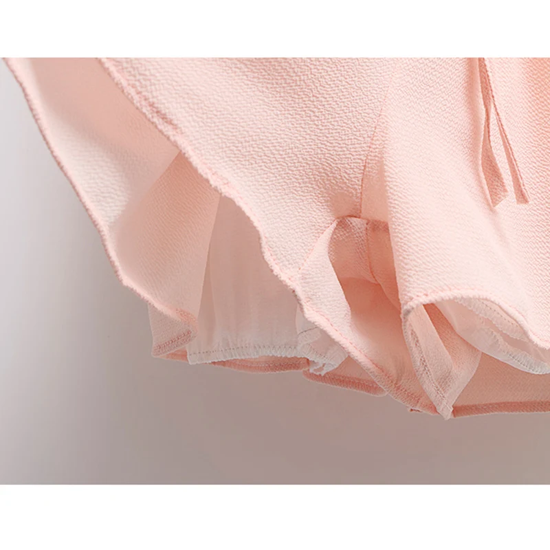 AreMoMuWha Новые Летние шифоновые шорты с бантом и высокой талией юбка женские