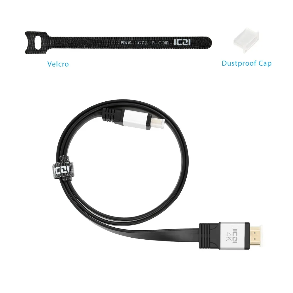 ICZI 1 м HDMI к кабель Плоский удлинитель поддерживает 3D 4 60 Гц аудио для ПК ноутбука PS4