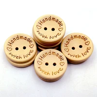 50pieceslot natural wood buttons handmade love letter wooden button craft diy knitting baby apparel accessories