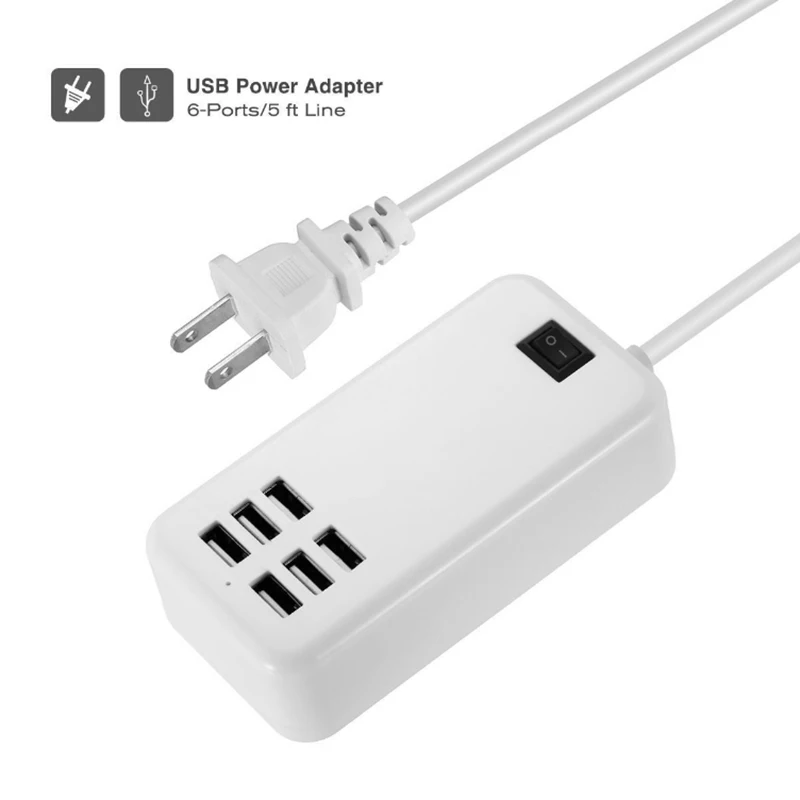 6 портов USB зарядное устройство 5 В/4 а Быстрая зарядка несколько настенных Смарт зарядное устройство адаптер ЕС/США штекер телефон USB зарядное устройство для huawei iPhone iPad