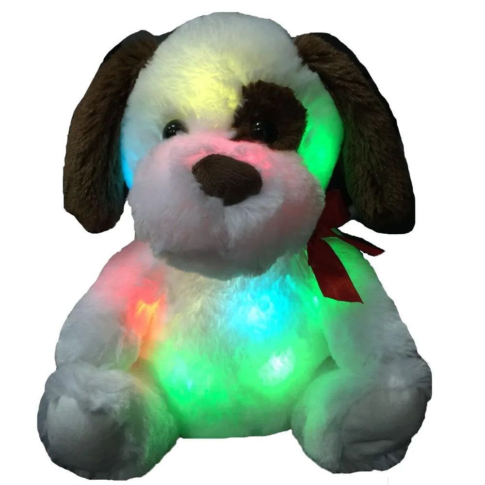 Прямая поставка 30 см Светодиодная светящаяся плюшевая игрушка для собаки в