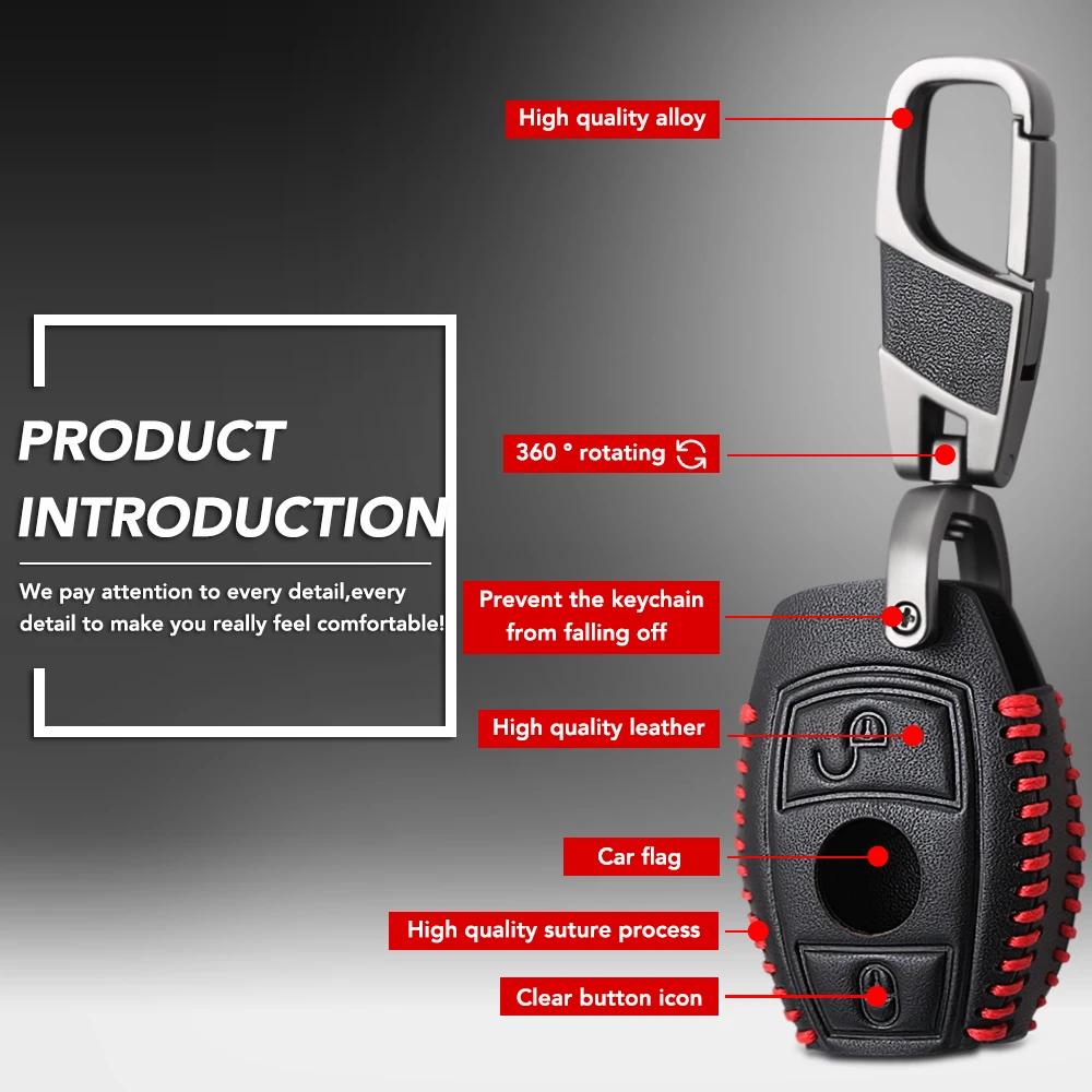 Чехол для автомобильных ключей из натуральной кожи Mercedes Benz A180 A200 A260 A AMG Cla Class 2