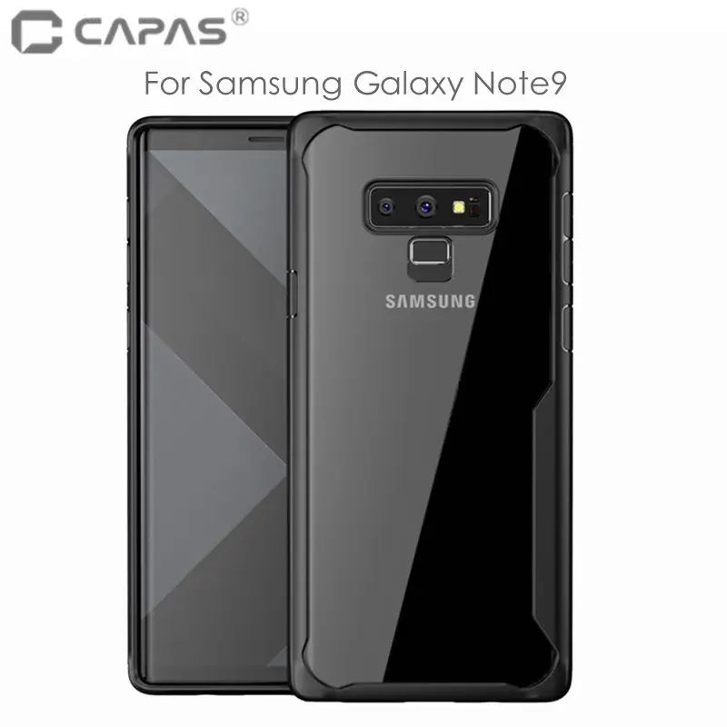 Для Samsung Galaxy Note 9 чехол силиконовый бампер + пластиковый ПК для Note9 прозрачный