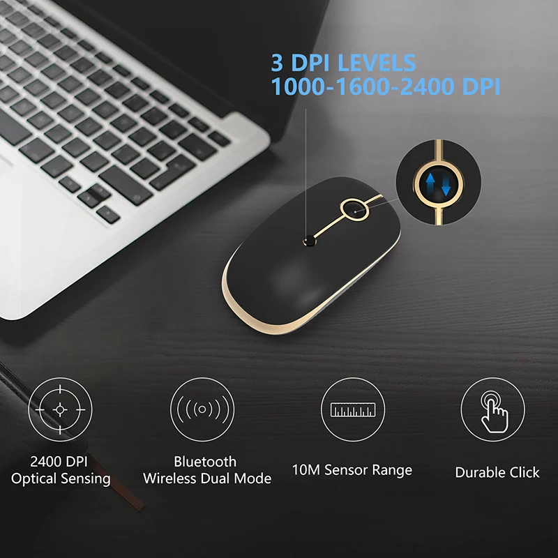 jelly comb 2 4g usb wireless mouse for computer bluetooth compati mouse for ipad laptop 2400 dpi gaming mouse silent mice free global shipping