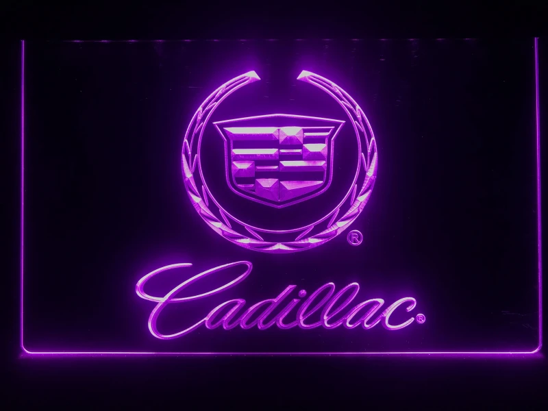 D041 Cadillac светодиодный ная неоновая световая вывеска|Таблички и знаки| |
