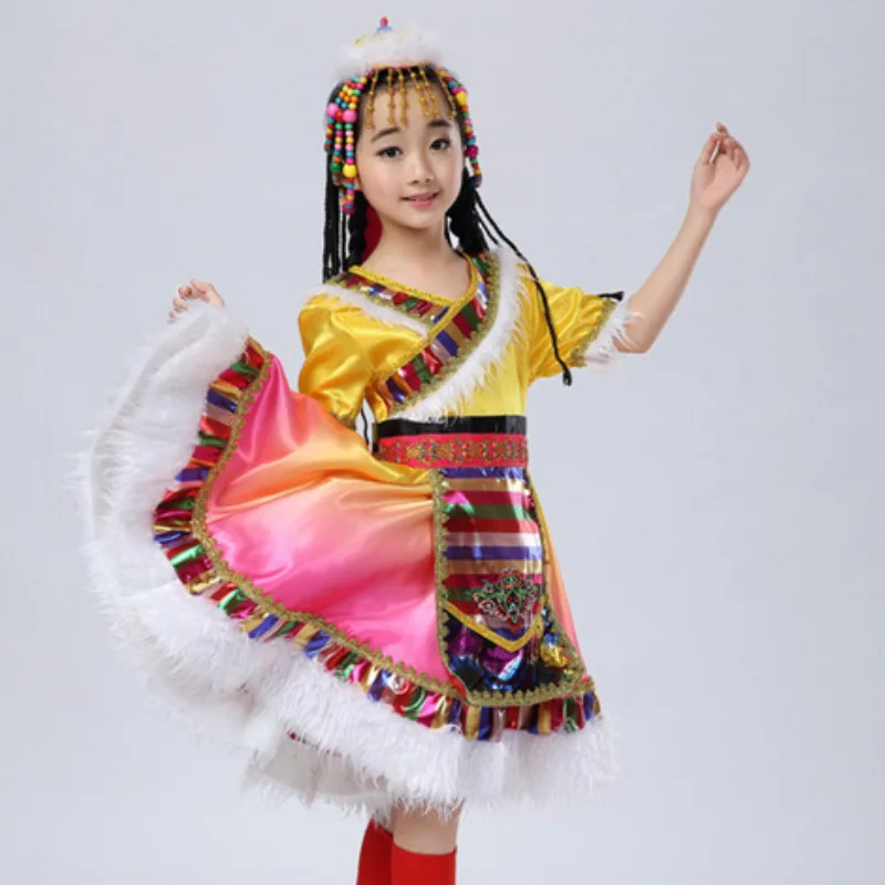 Новые модели тибетских танцевальных костюмов детские костюмы монгольских