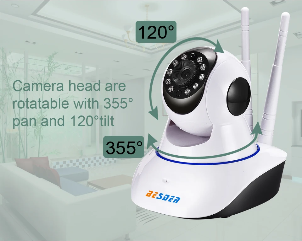 Беспроводная ip-камера besder, 1080 P, WiFi, сетевая безопасность, ночное видение, аудио, видео, видеонаблюдение, CCTV камера, P2P ICSee, детский монитор