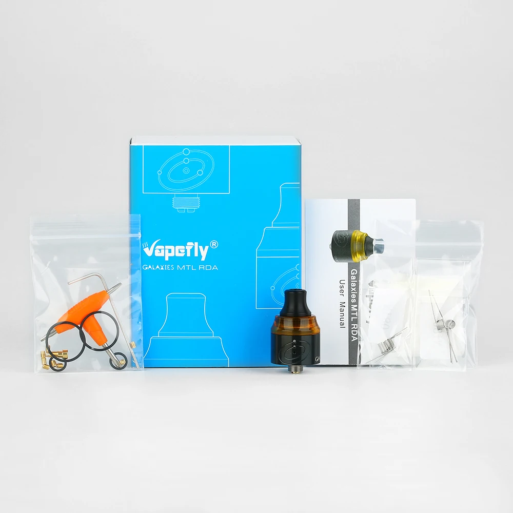 Новый оригинальный атомайзер Vapefly Galaxies MTL RDA 22 мм однокатушечный строительный бак