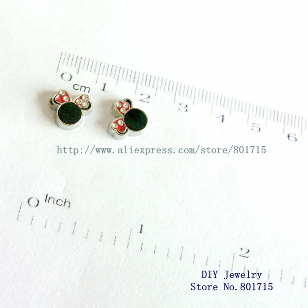 FC835 с галстуком бабочкой оптовая продажа 10 шт. плавающий медальон стеклянная