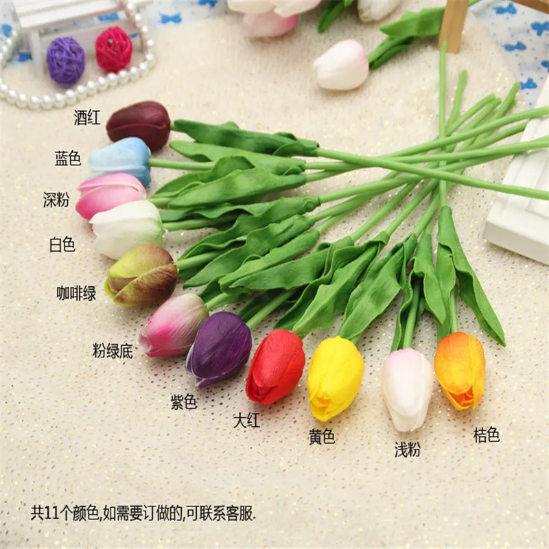 10 шт./лот искусственный цветок тюльпана моделирование дома/свадьбы/дня рождения