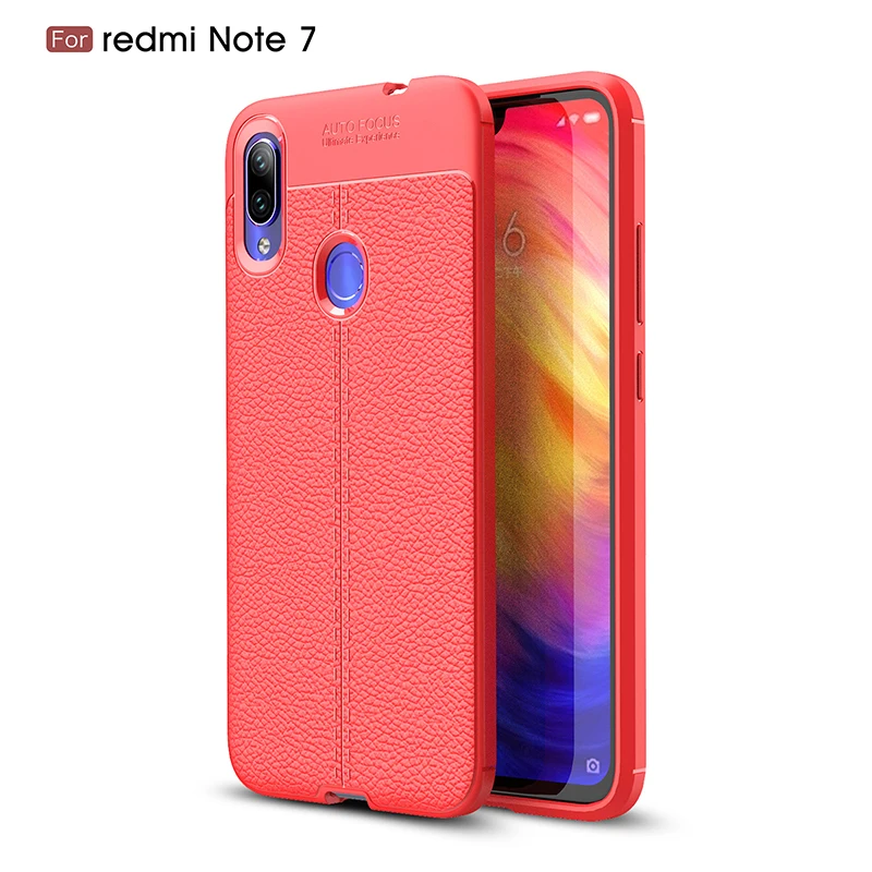 личи копия кожа кожаные кожаный силиконовый чехол на xiomi xiaomi redmi note 7 чехлы