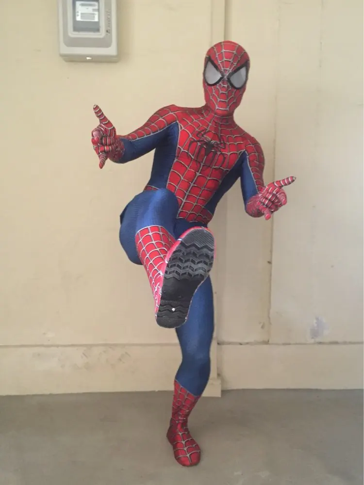 Костюм Человека паука Raimi костюм для косплея с 3D принтом полный корпус на