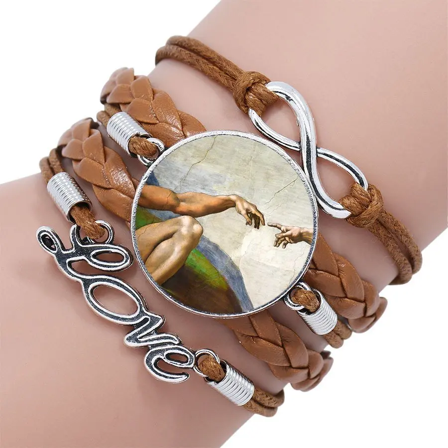 Создание Адама для унисекс подарок стеклянный кабошон Многослойный