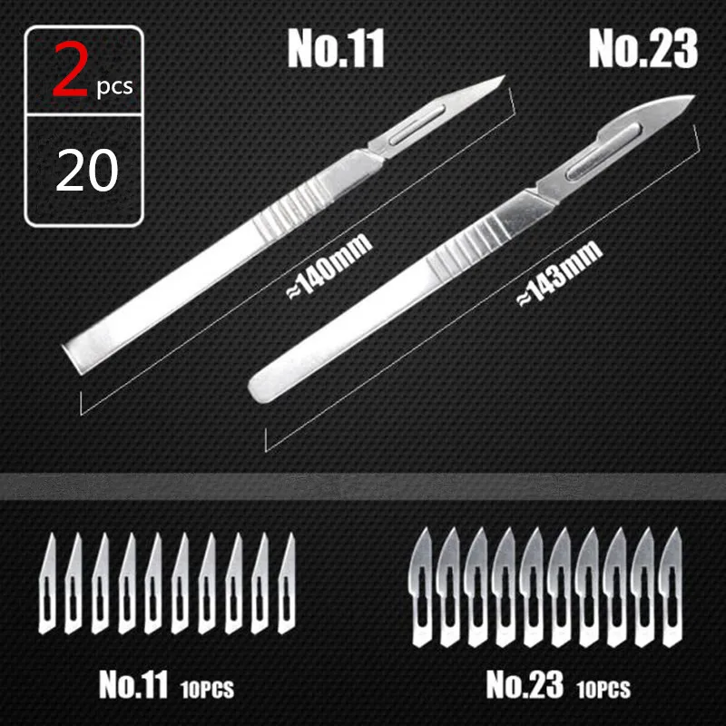 2 шт. детский хирургический нож с 20 лезвиями | Инструменты