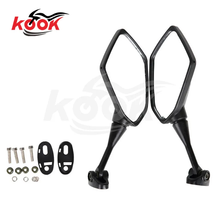 Черное зеркало заднего вида для мотоцикла honda CBR 250 CBR600RR VFR800 2002 2003 2004 универсальное