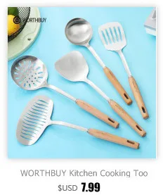 WORTHBUY 30/60 сетчатый кухонный дуршлаг 304 из нержавеющей стали сито для муки с деревянной ручкой сито для процеживания остатков масляный фильтр ложка