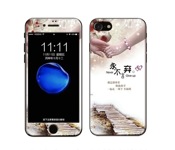 Защитный чехол для экрана для iPhone 8, 7, 6, 6S Plus, переднее закаленное стекло, мембрана и задняя часть из ТПУ, цветной рисунок, чехол - Цвет: pattern 9