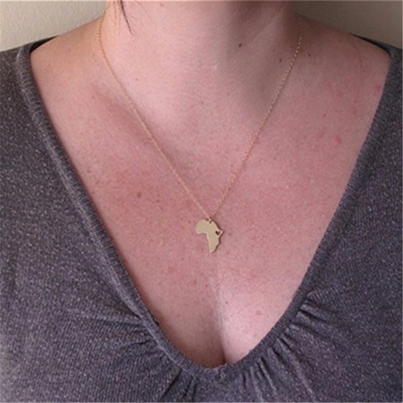 10 шт. подвеска с картой Африки сердцем ожерелье Южной оптовая продажа | Украшения