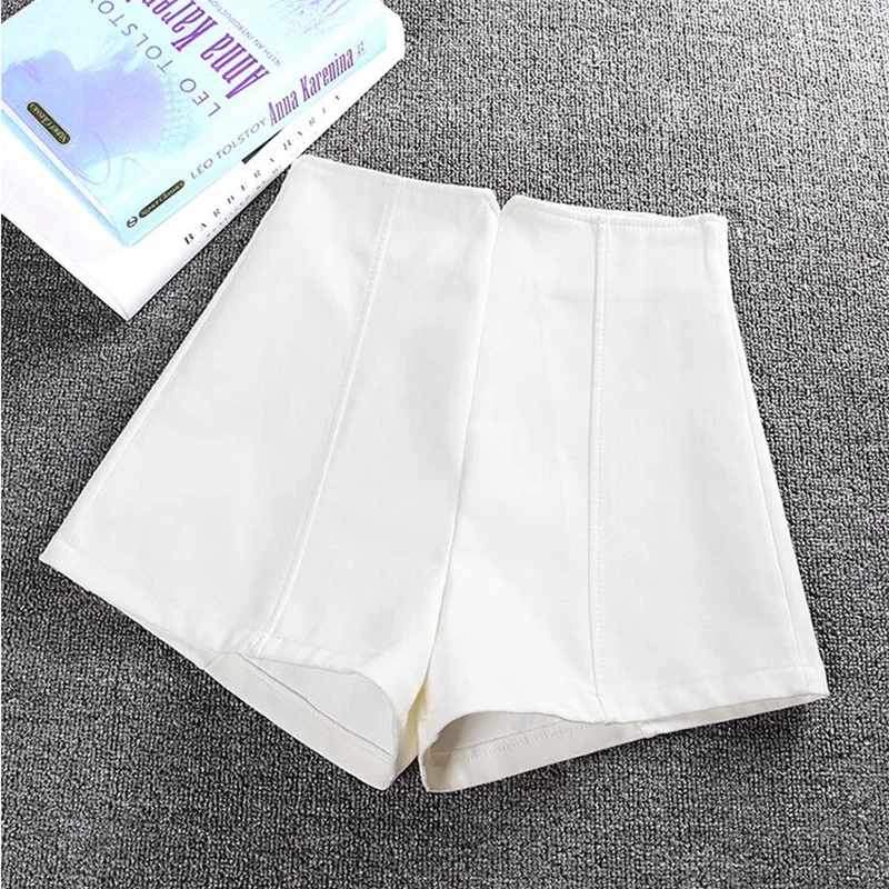Aucfzid Summer High Waist Shorts Women Skinny Slim Oversize Pants Casual Fashion Office A018 | Женская одежда