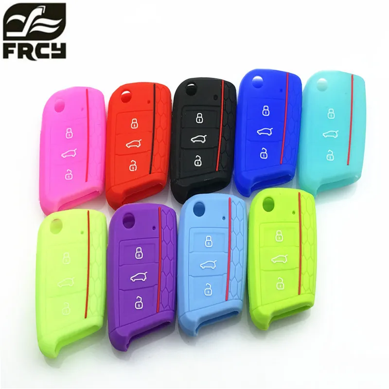 car-styling car Key sticker Case Bag Cover For Volkswagen Vw Golf 7 Mk7 Skoda Octavia A7 Seat Leon Ibiza Portect Car Accessories |