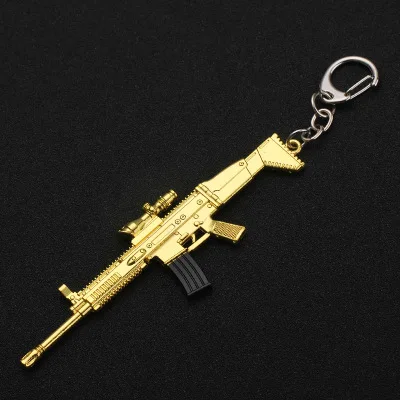style34 Горячая игра 61 стиль PUBG CS GO брелоки в виде оружия AK47 пистолет Модель 98K снайперская винтовка брелок для мужчин Подарки сувениры 12 см - Цвет: style34