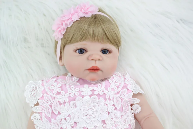 Полностью силиконовая кукла реборн BZDOLL 55 см Реалистичная для новорожденных