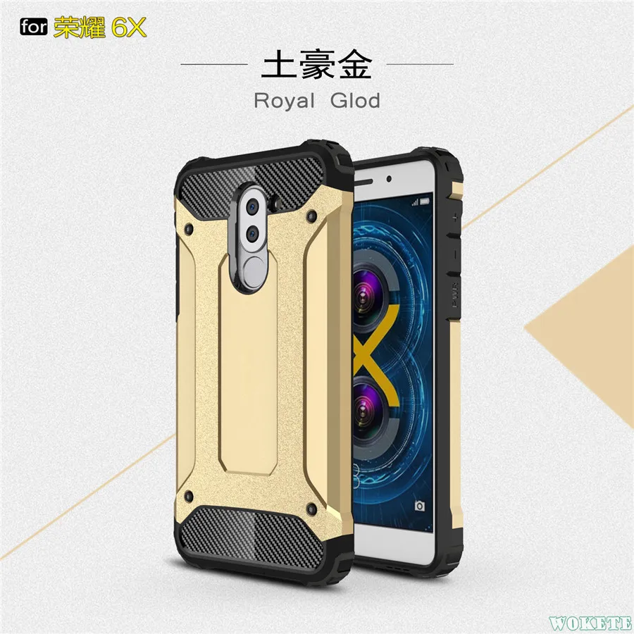 For Honor 6X Diamond Armor Hybrid PC shockproof Rugged Rubber Case for Huawei / Mate 9 Lite 5.5&quot TPU Hard Back Cover |